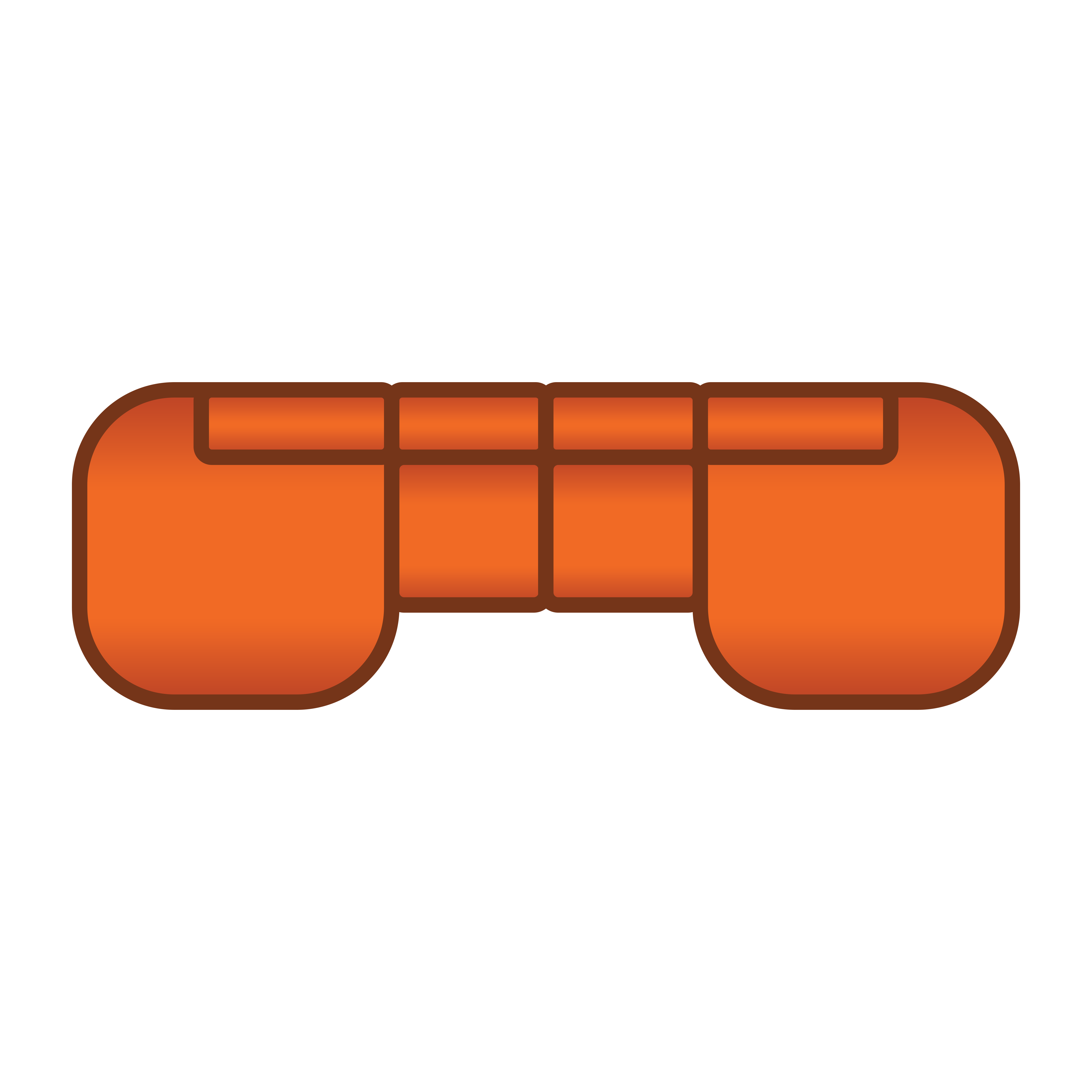 Longchair Rond + 2 Zits + Longchair Rond