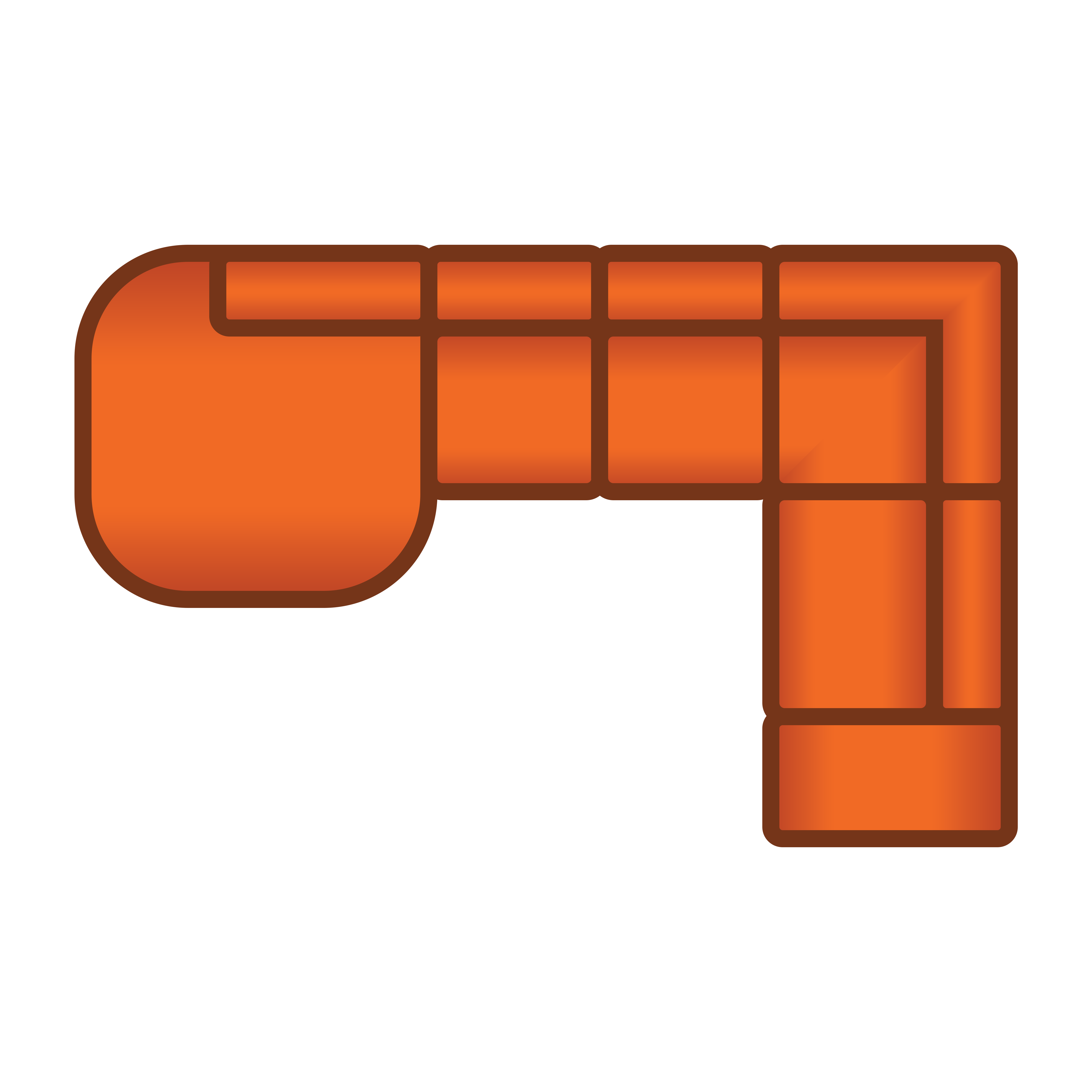 Longchair Rond + 2 Zits + Ottomaan