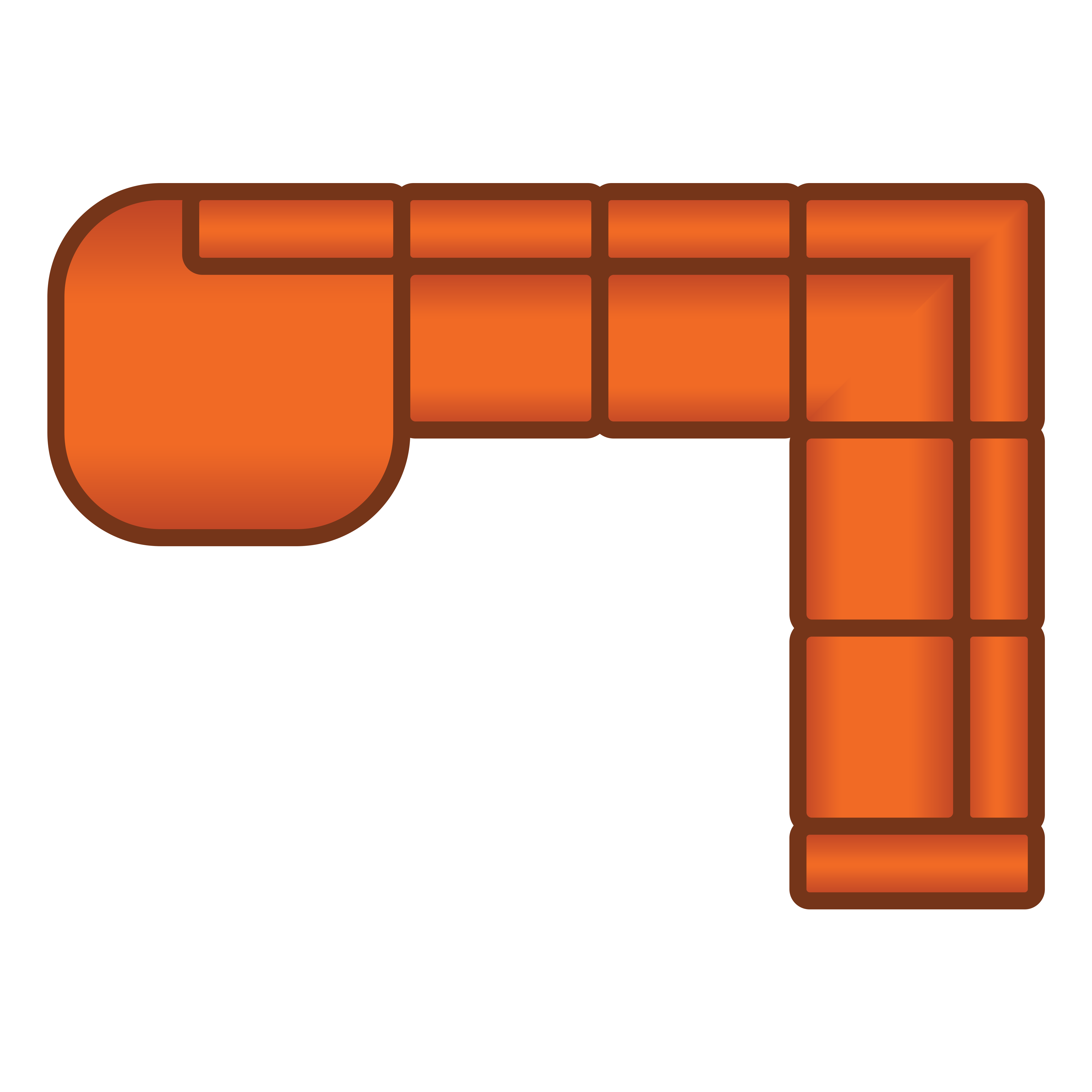 Longchair Rond + 2.5 Zits + Hoek + 2.5 Zits