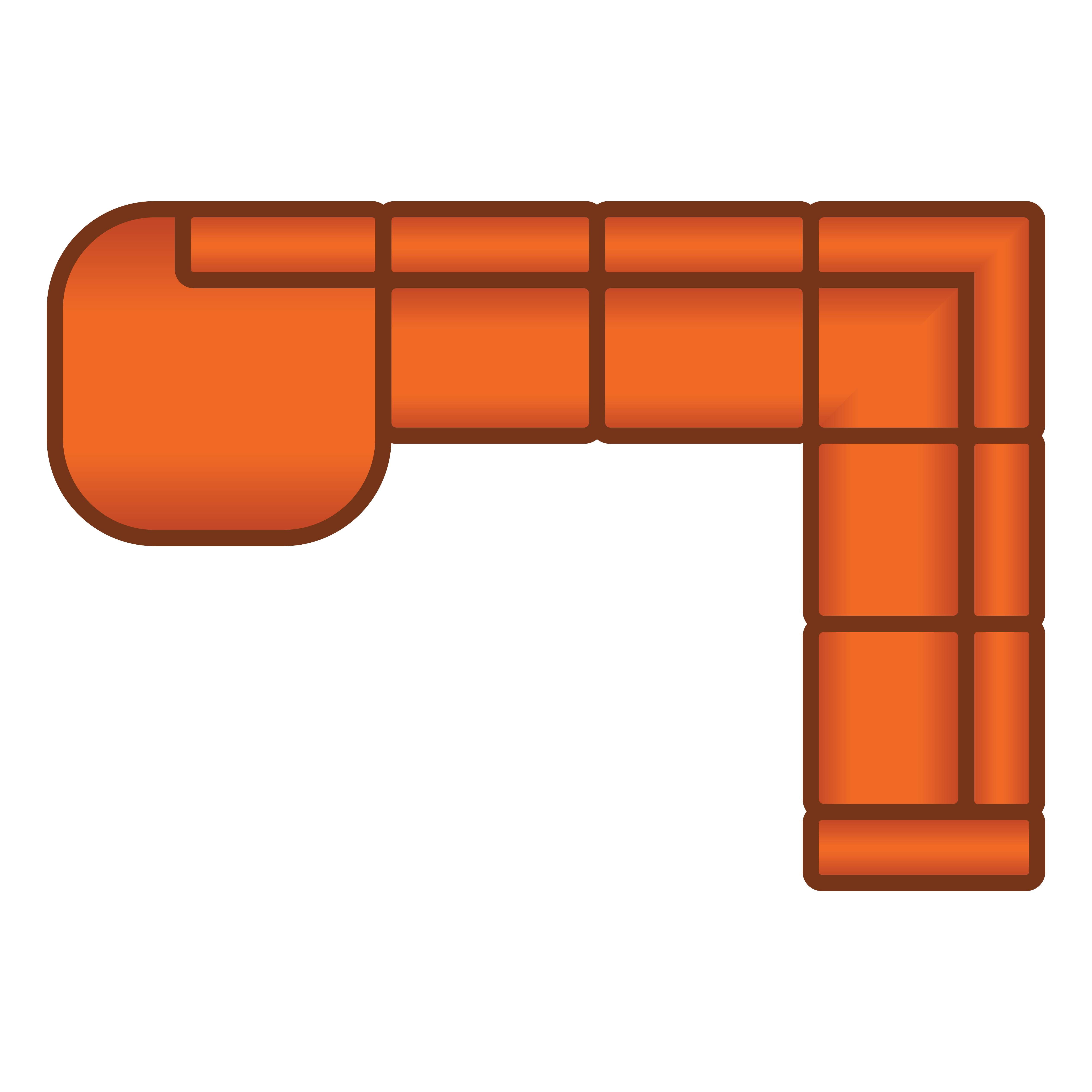 Longchair Rond + 3 Zits + Hoek + 2.5 Zits