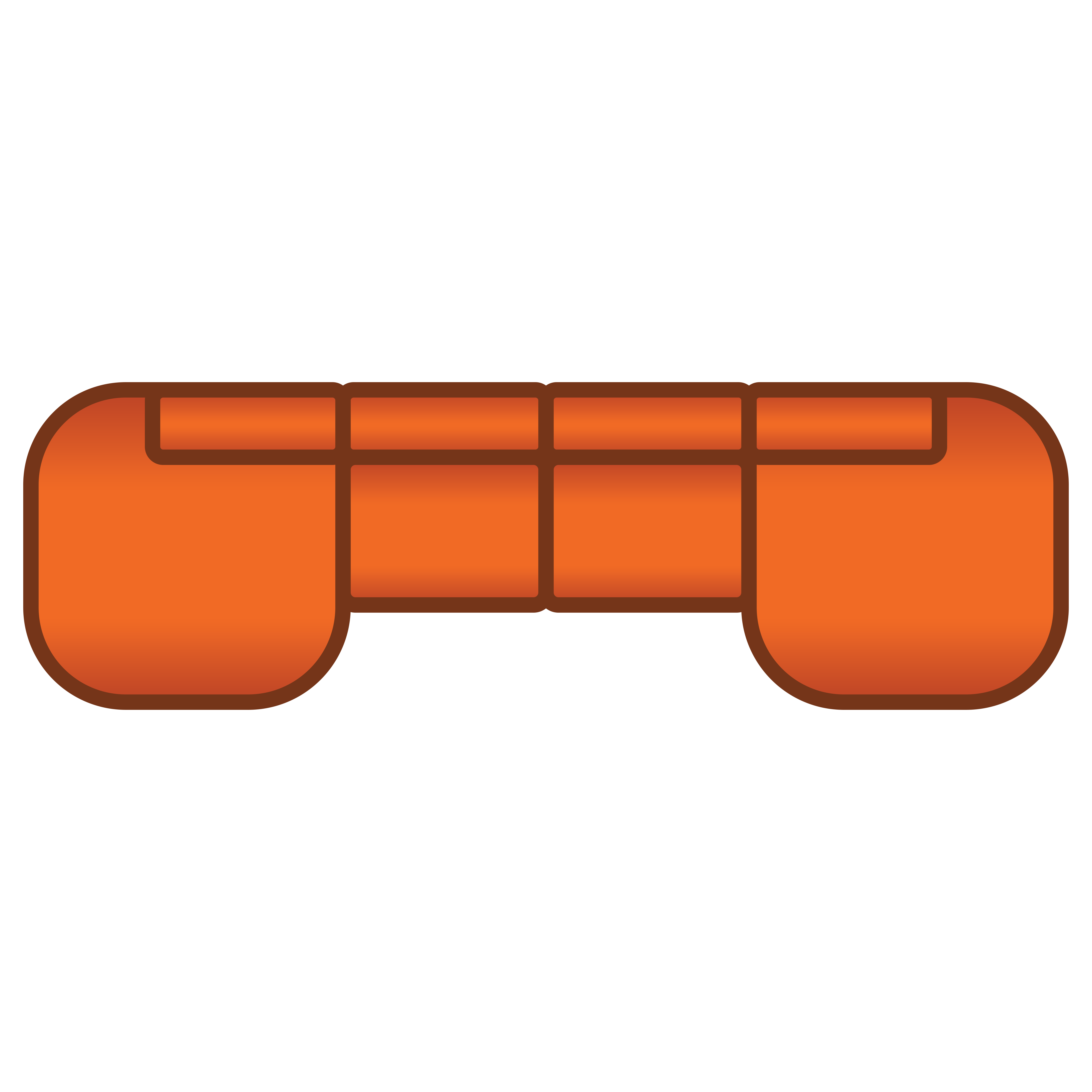 Longchair Rond + 3 Zits + Longchair Rond