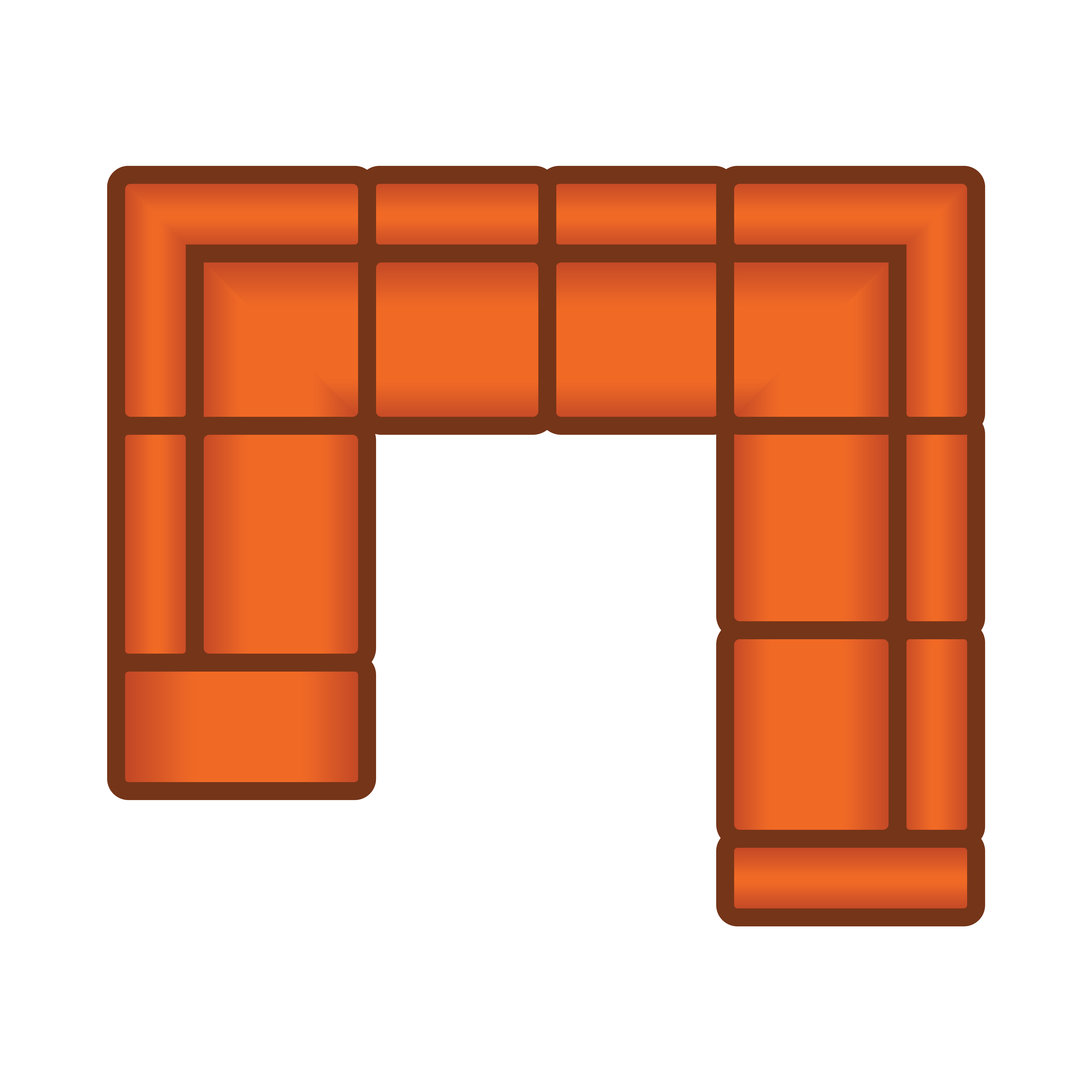Ottomaan + 2 Zits + Hoek + 2.5 Zits