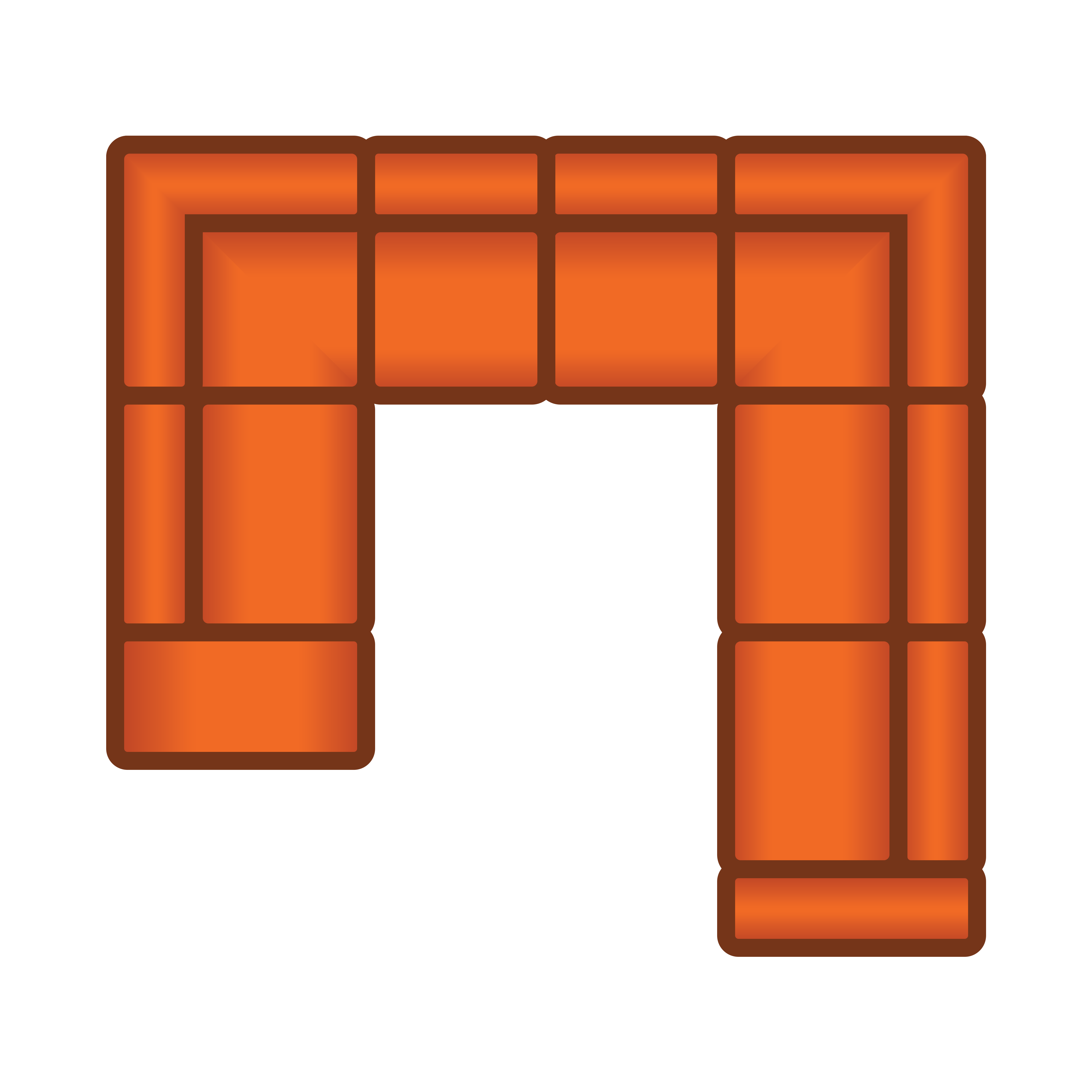 Ottomaan + 2 Zits + Hoek + 3 Zits