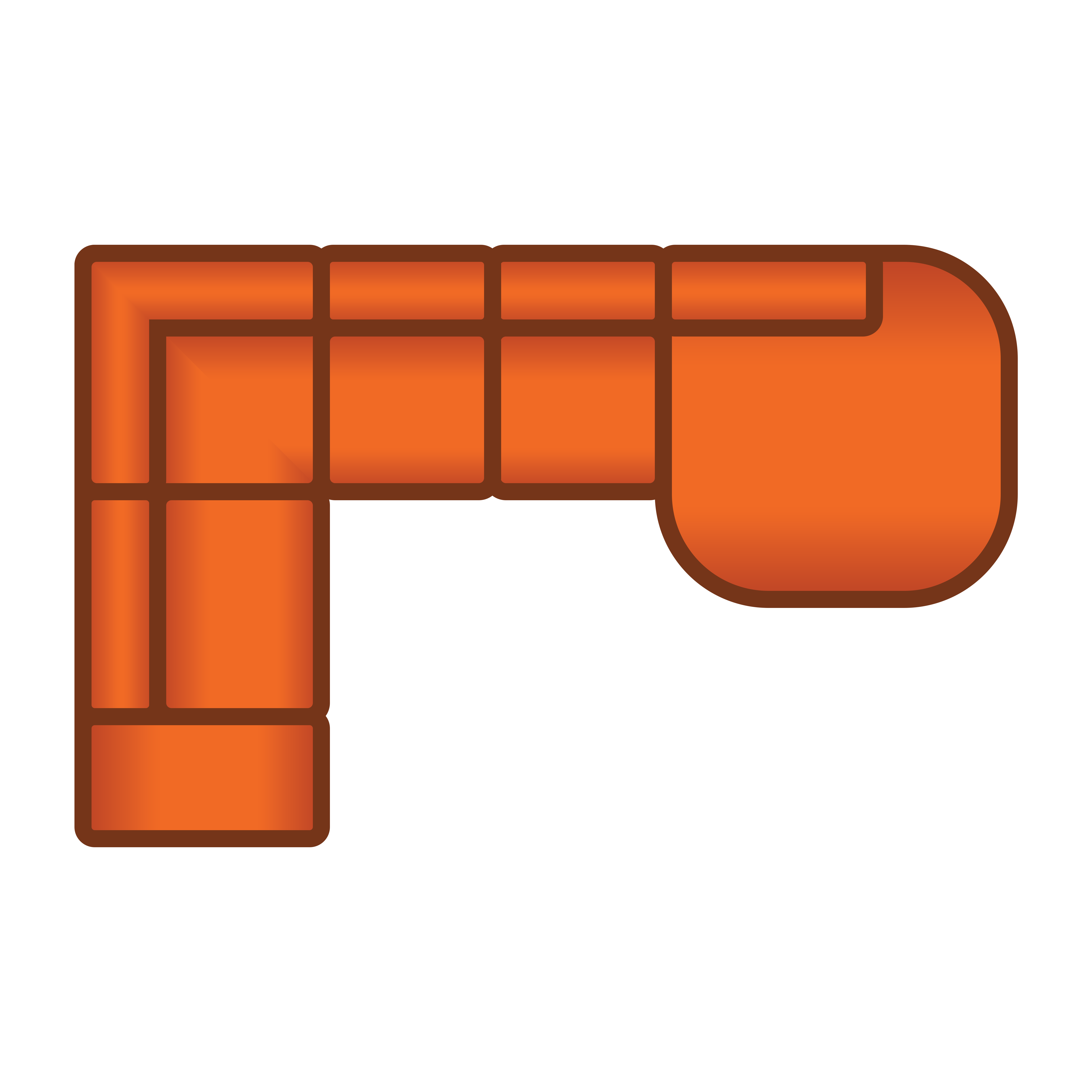 Ottomaan + 2 Zits + Longchair Rond