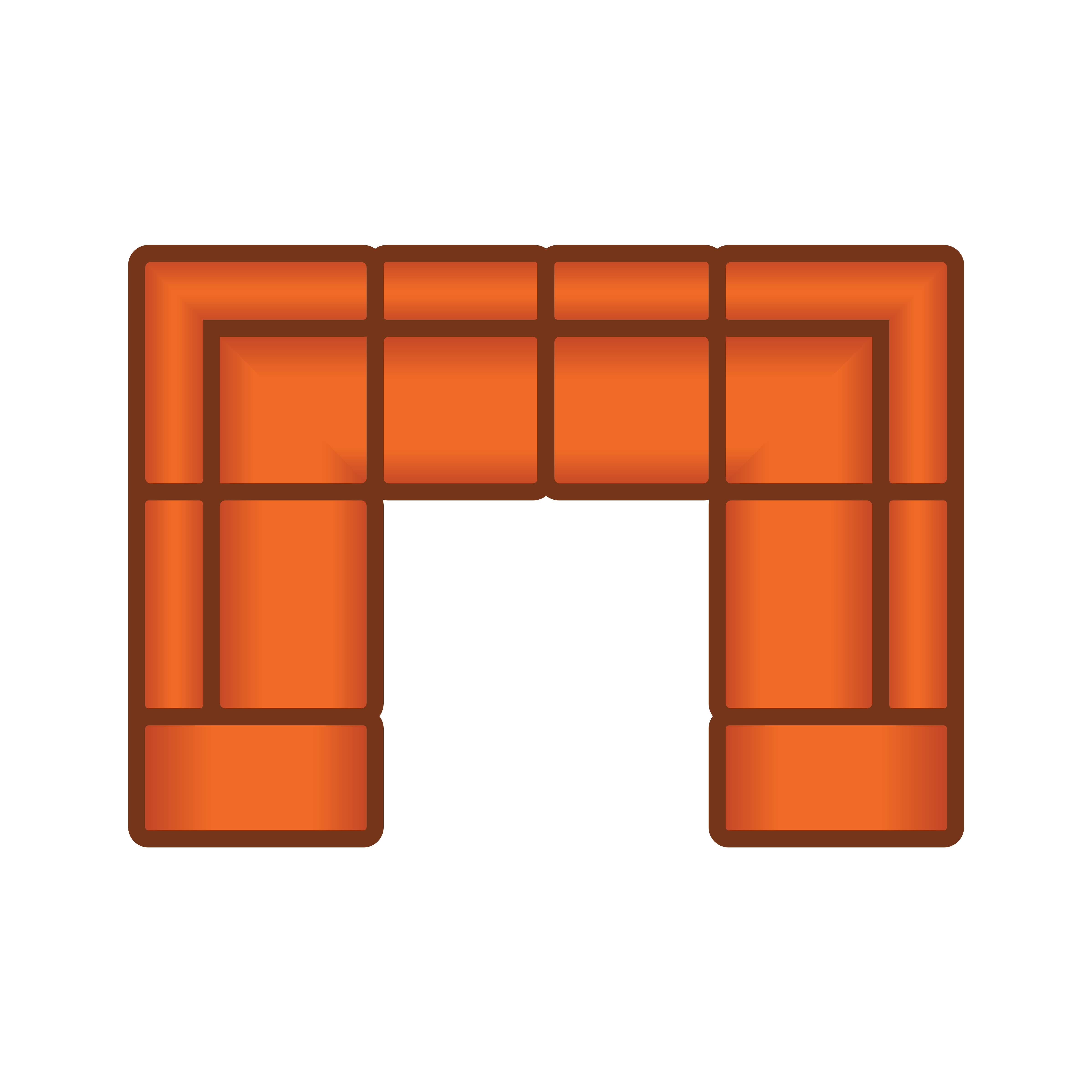 Ottomaan + 2 Zits + Ottomaan