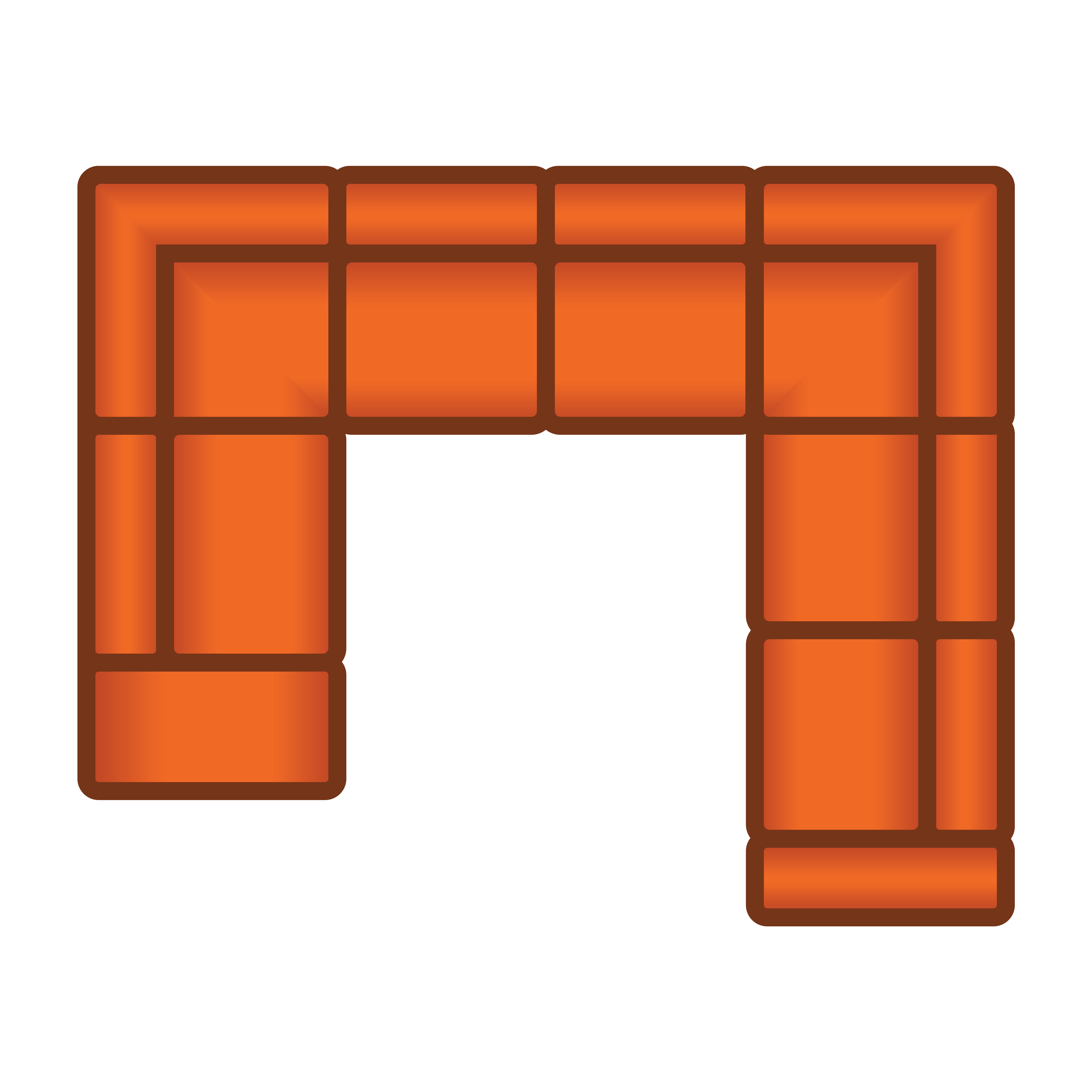 Ottomaan + 2.5 Zits + Hoek + 2.5 Zits