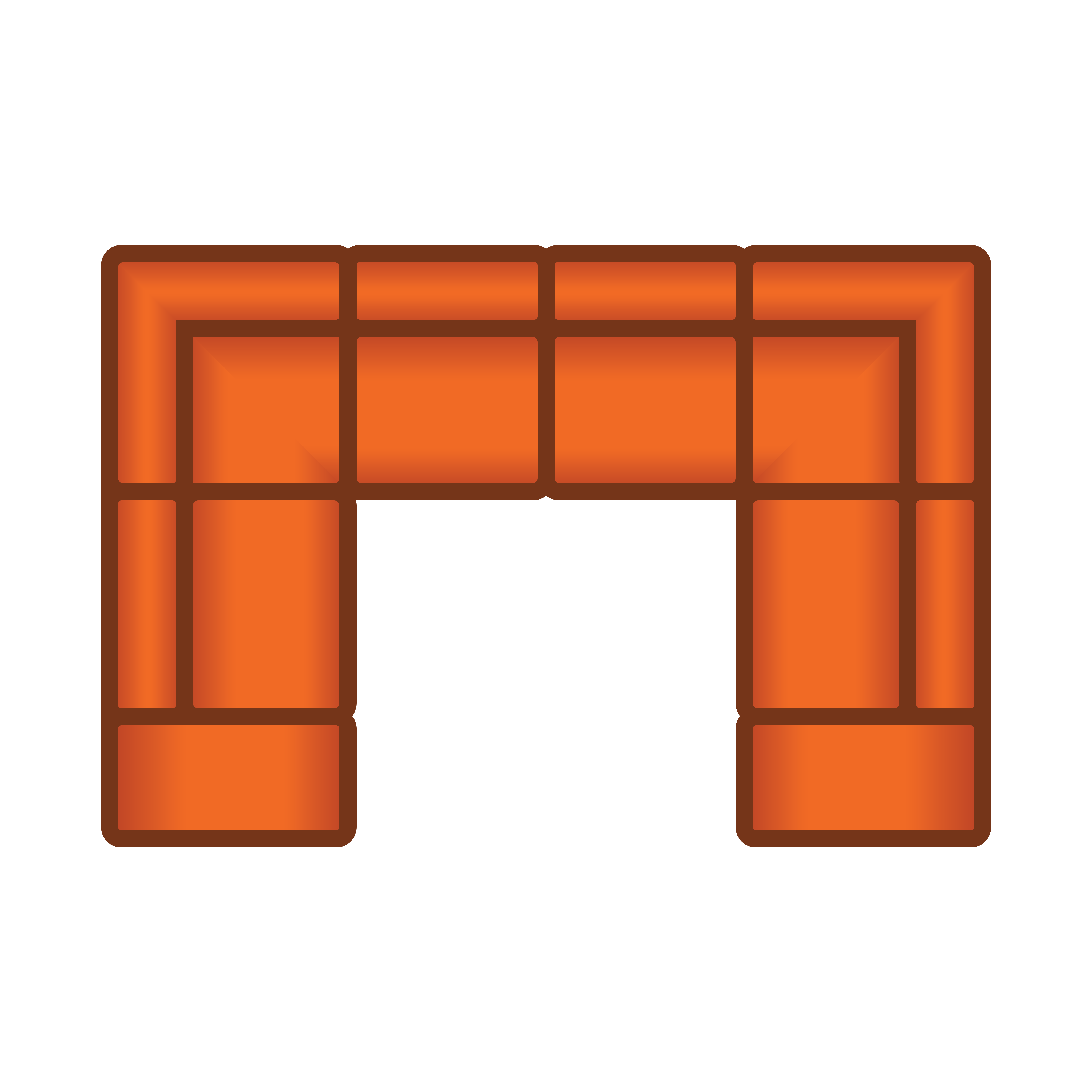 Ottomaan + 2.5 Zits + Ottomaan