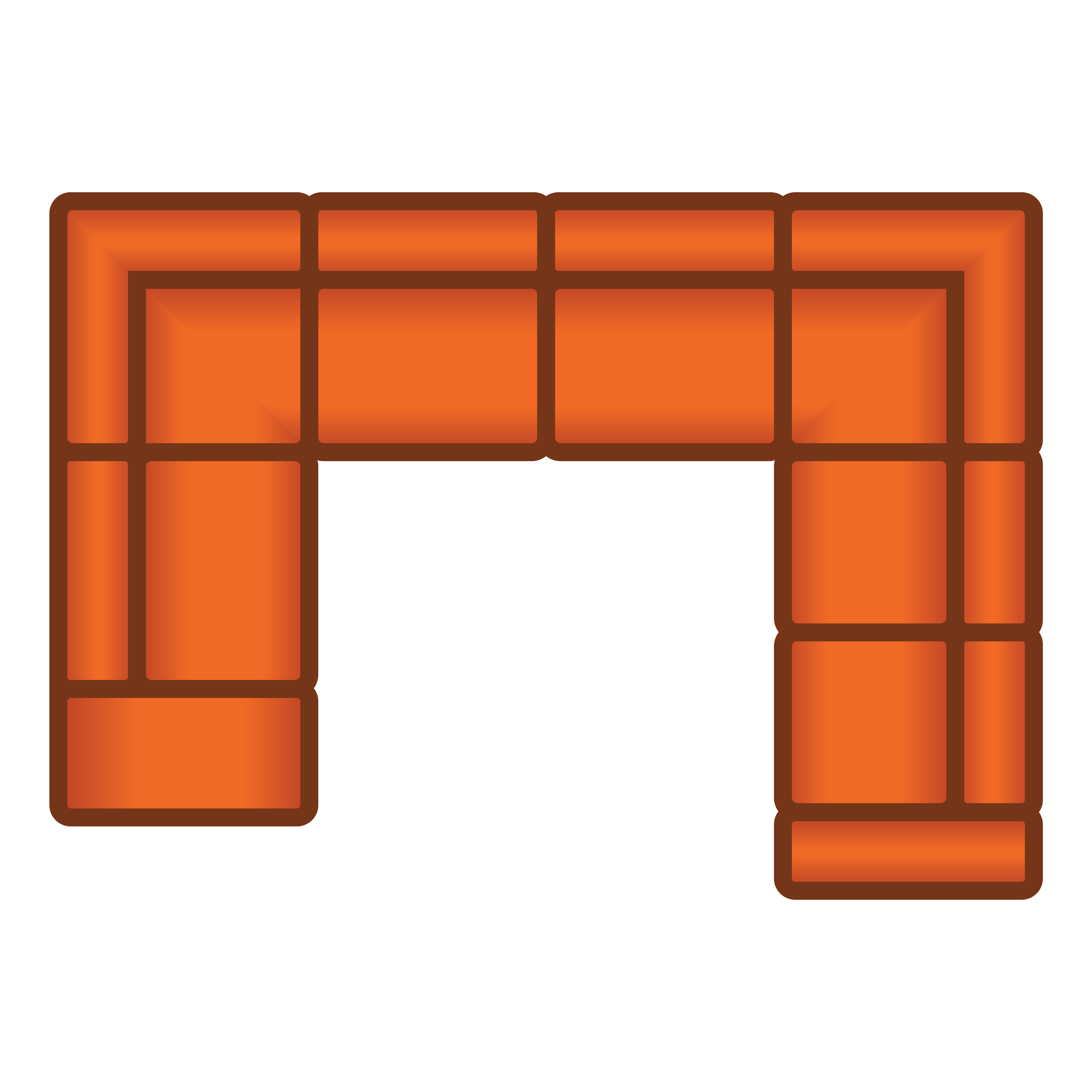 Ottomaan + 3 Zits + Hoek + 2 Zits