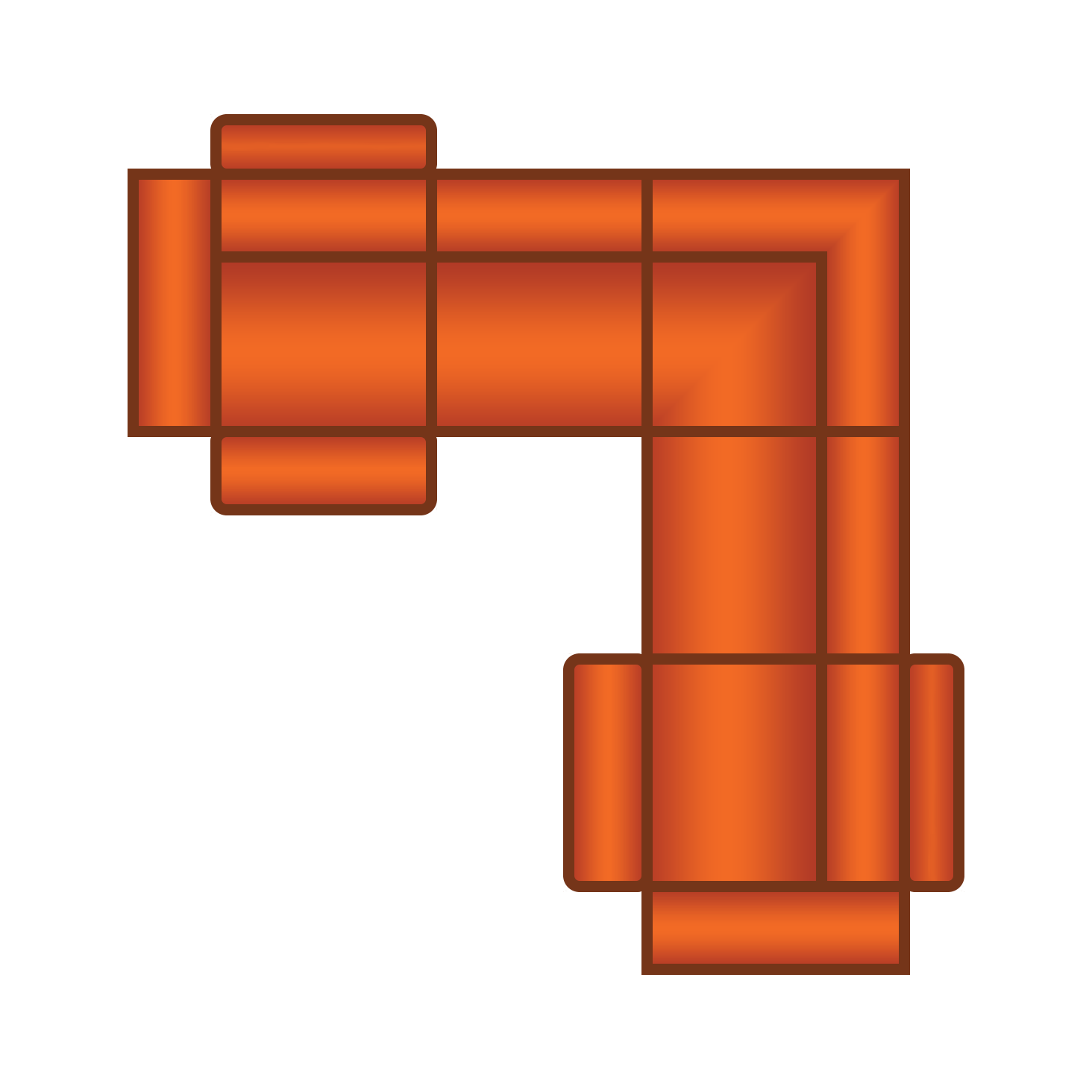 2 Zits (1x Relax) + Hoek + 3 Zits (1x Relax)