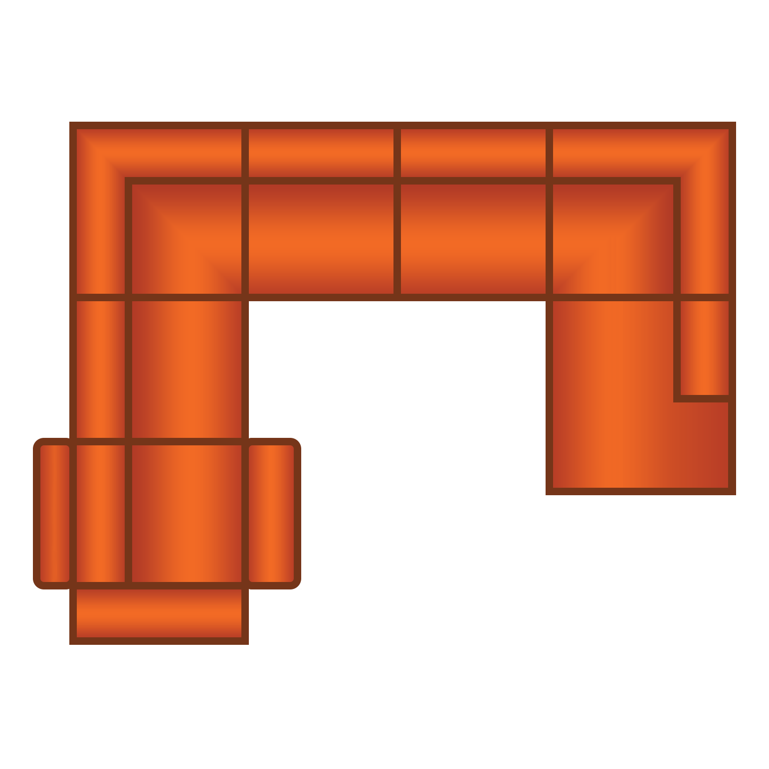 2 Zits (1x Relax) + Hoek + 3 Zits + Ottomaan