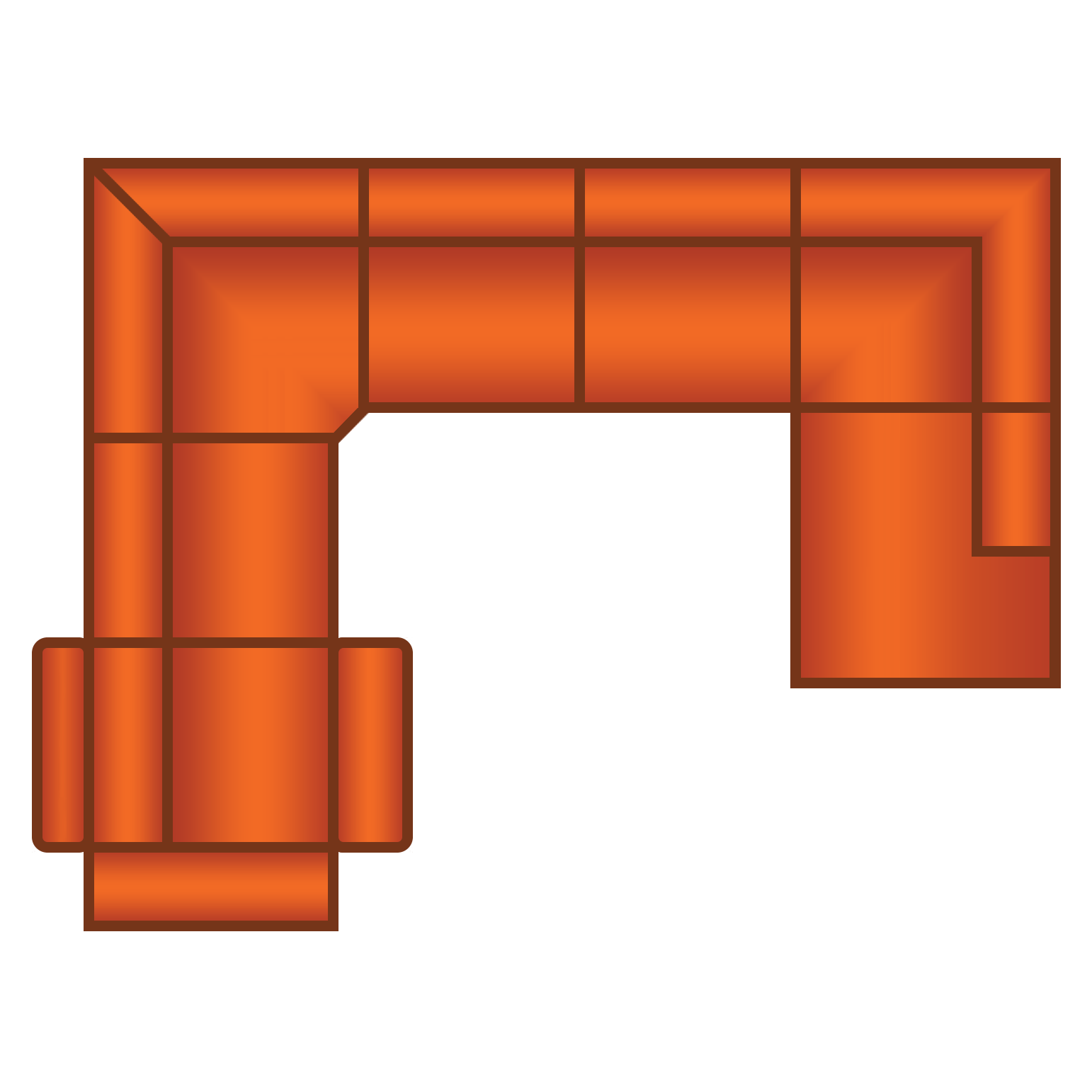 2 Zits (1x Relax) + Hoek Groot + 3 Zits + Ottomaan