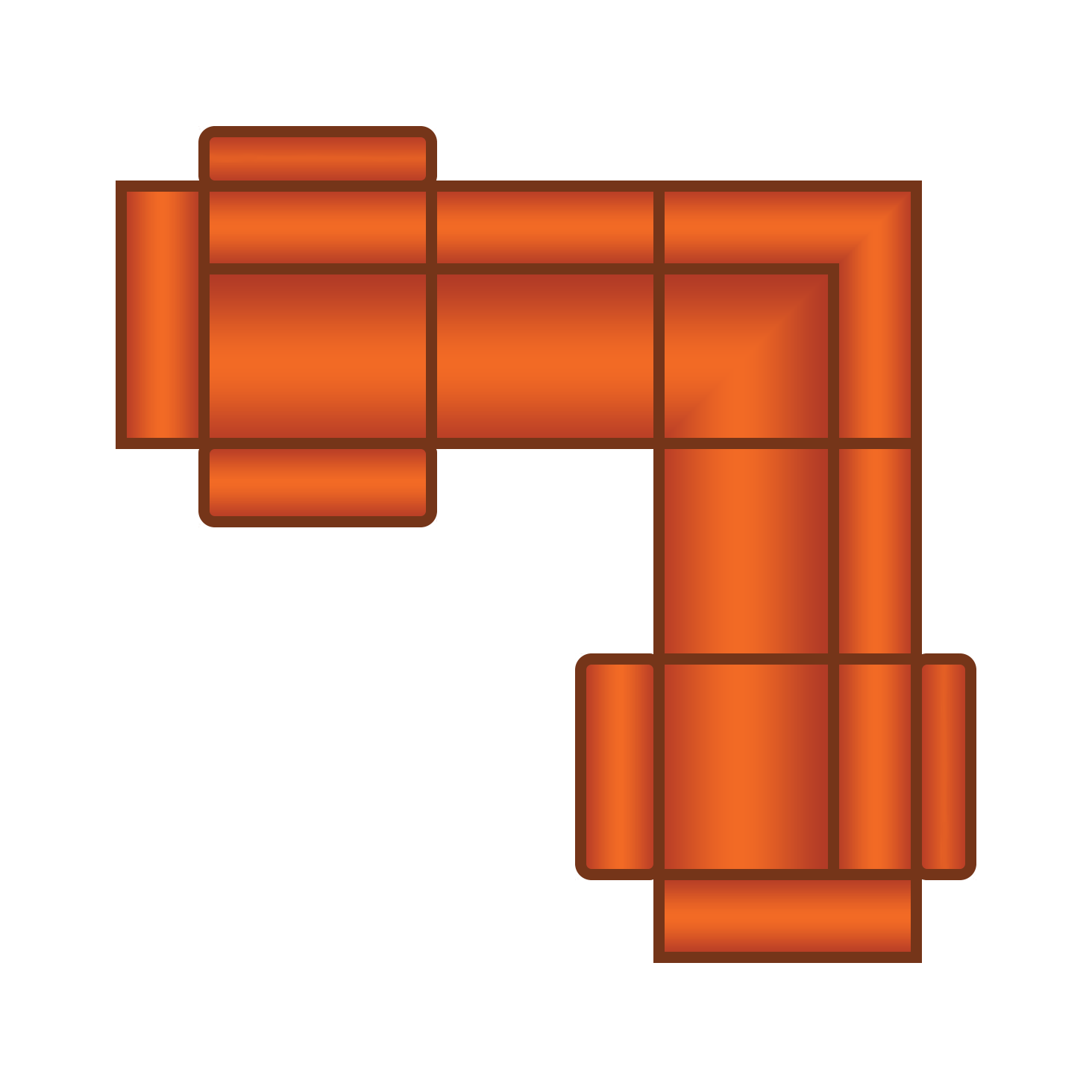 3 Zits (1x Relax) + Hoek + 2 Zits (1x Relax)