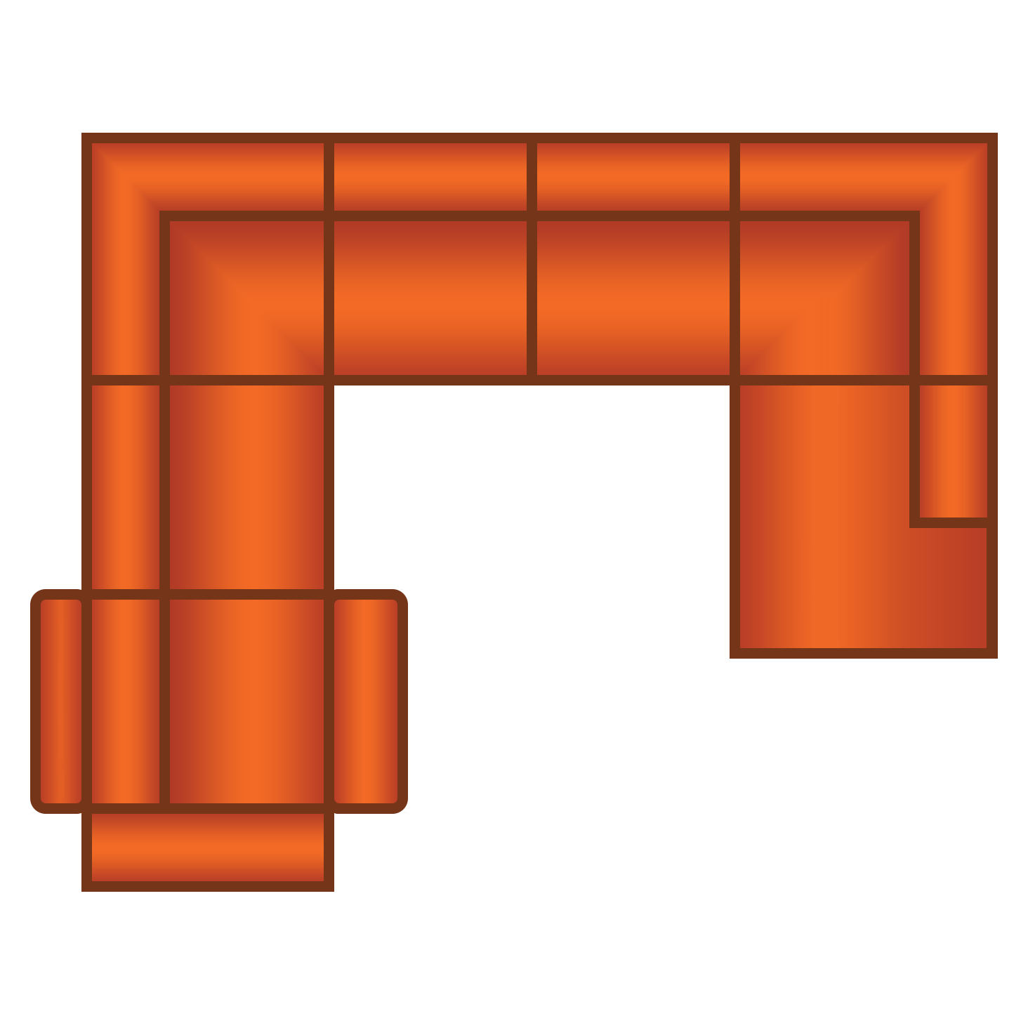 3 Zits (1x Relax) + Hoek + 2 Zits + Ottomaan