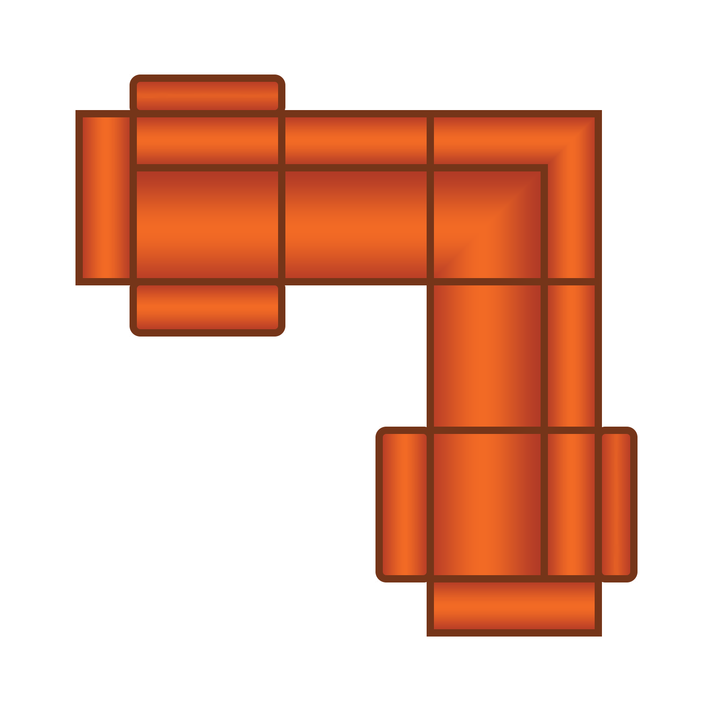 3 Zits (1x Relax) + Hoek + 3 Zits (1x Relax)