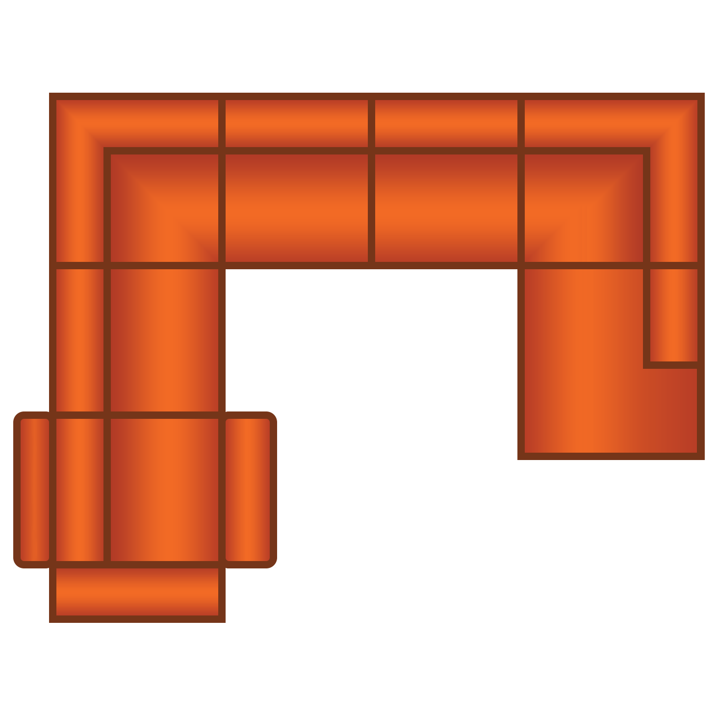 3 Zits (1x Relax) + Hoek + 3 Zits + Ottomaan