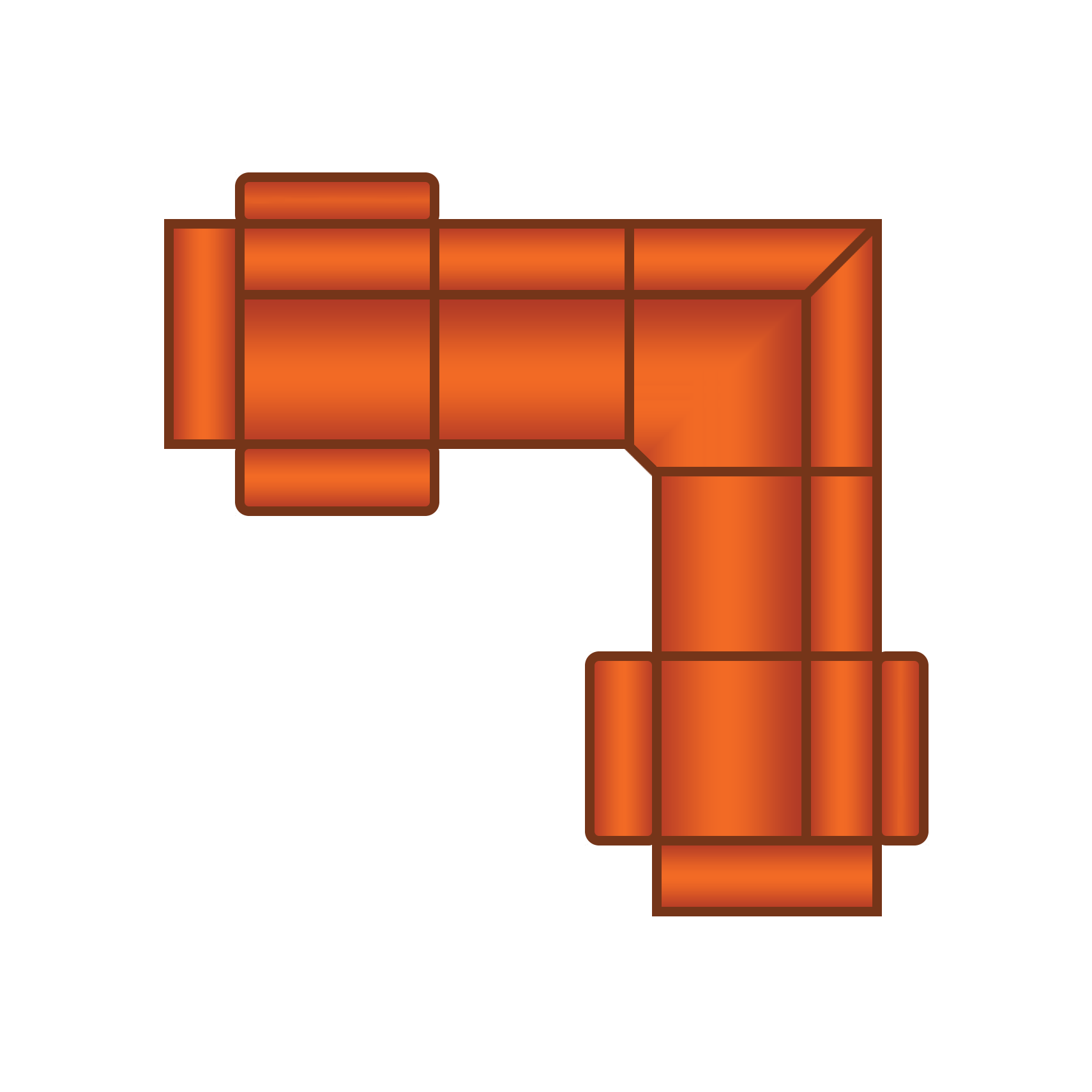 3 Zits (1x Relax) + Hoek Groot + 2 Zits (1x Relax)