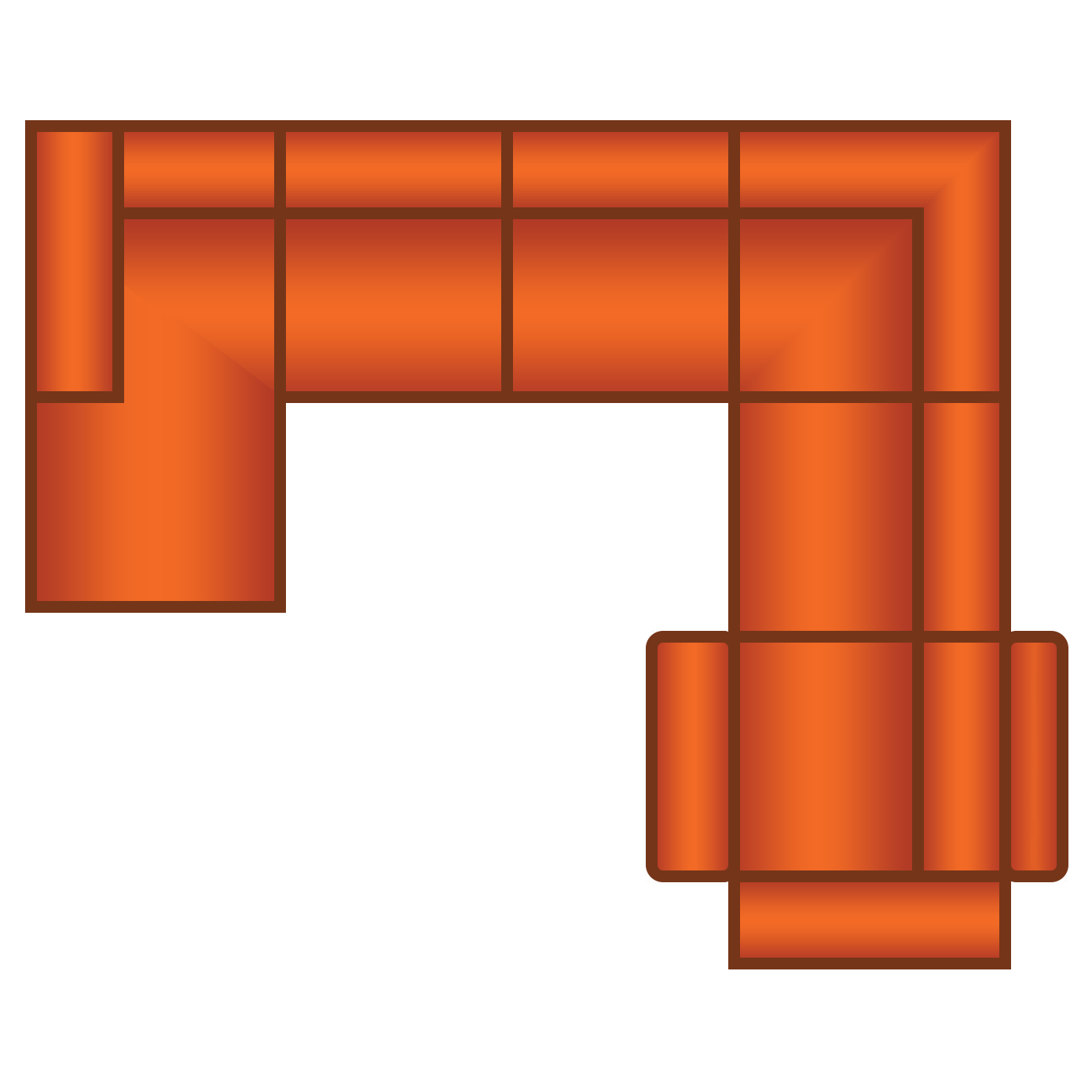 Longchair + 2 Zits + Hoek + 3 Zits (1x Relax)