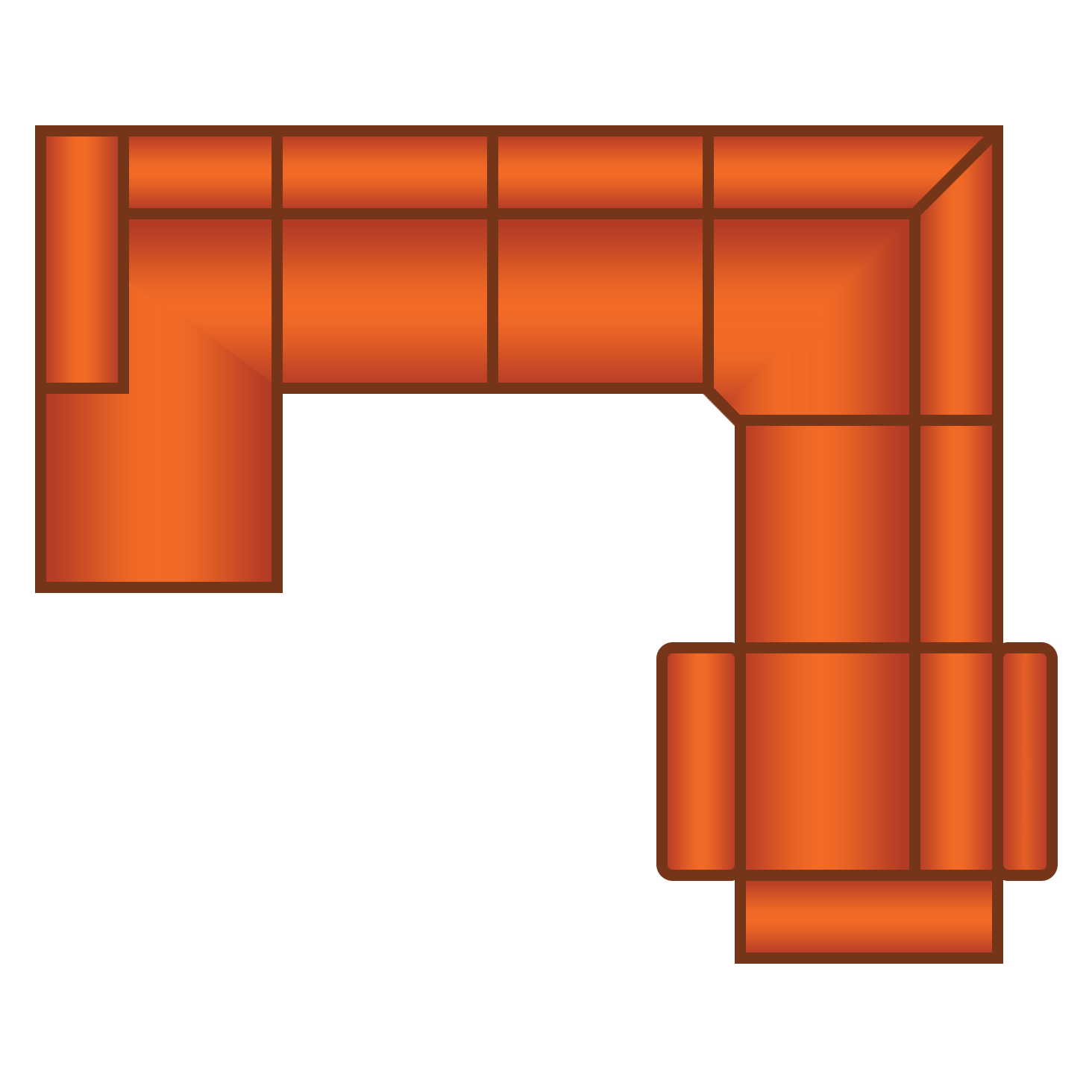 Longchair + 2 Zits + Hoek Groot + 3 Zits (1x Relax)