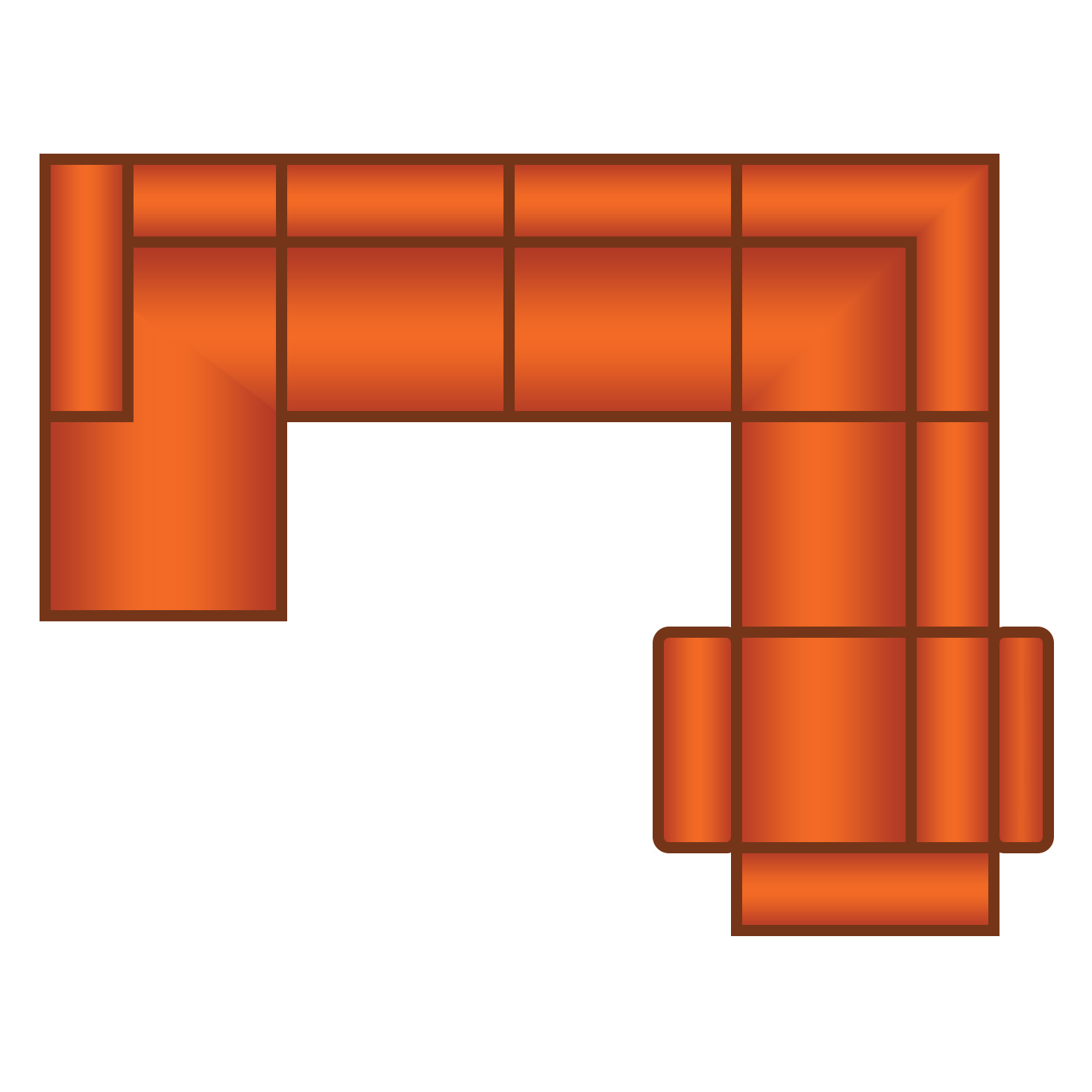 Longchair + 3 Zits + Hoek + 2 Zits (1x Relax)