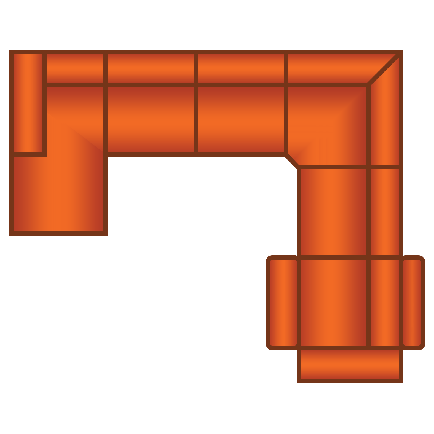 Longchair + 3 Zits + Hoek Groot + 3 Zits (1x Relax)