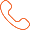 Telefoon icoon in oranje