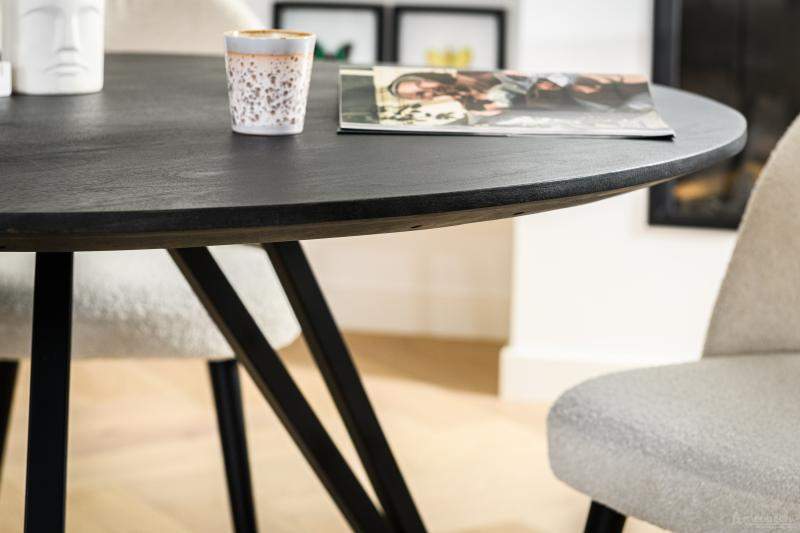Eettafel Rond Leo Zwart