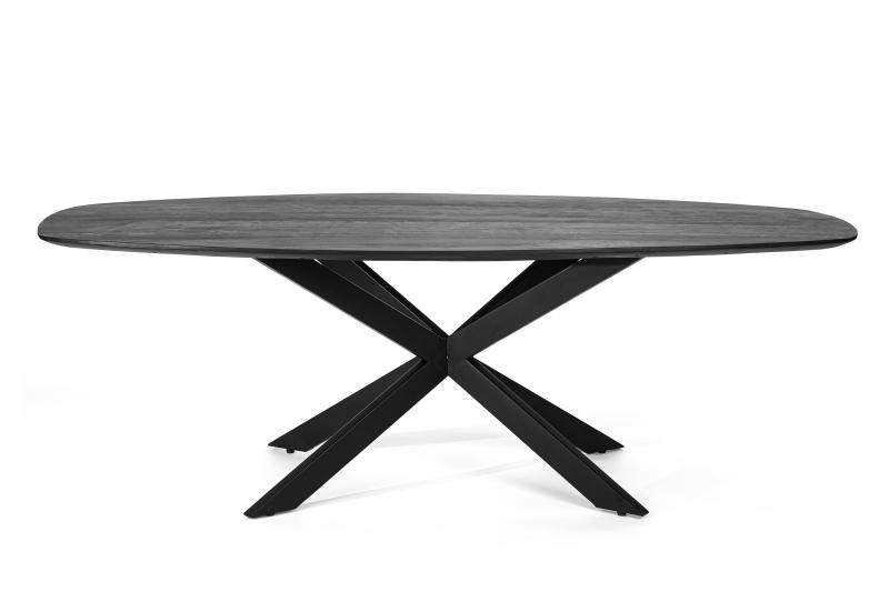 Eettafel Ovaal Leo zwart