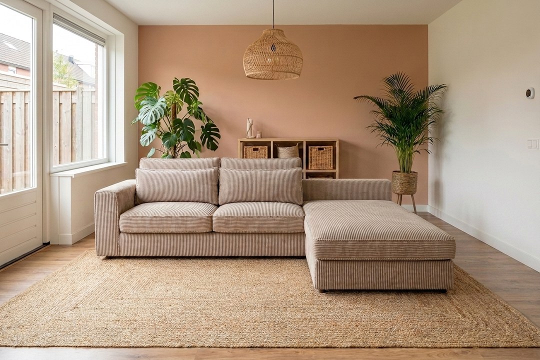 Hoekbank Alphen 2 Zits + Ottomaan Mini 290cm – foto 3 – A-meubel