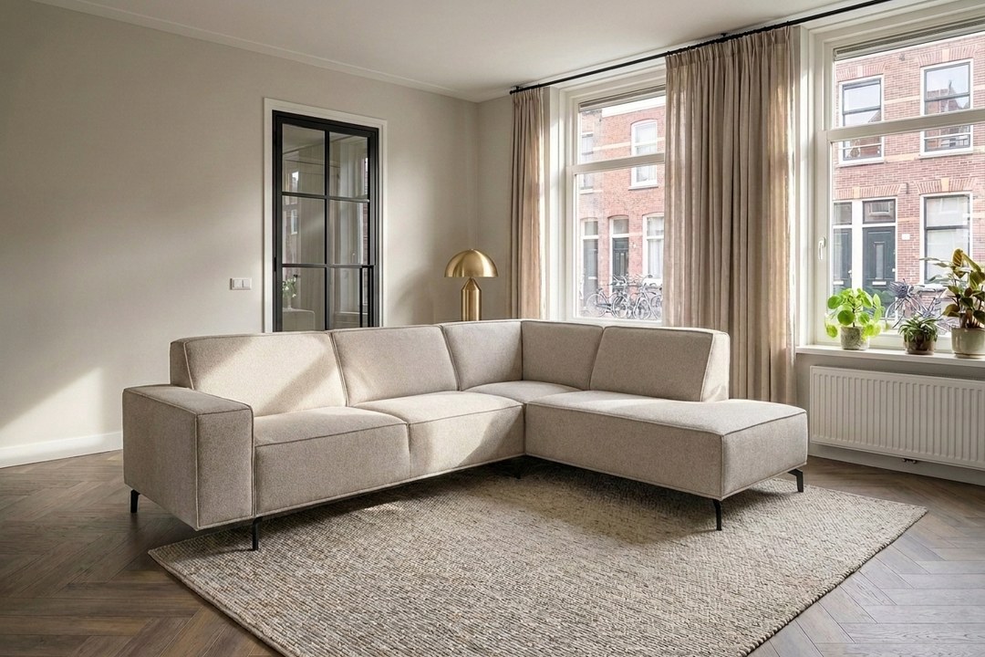Hoekbank Heerlen 2.5 Zits + Ottomaan 275cm – foto 3 – A-meubel