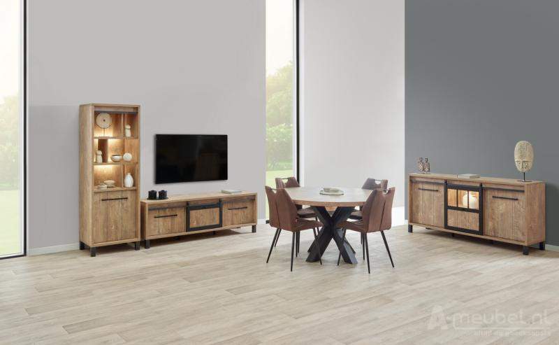 Woonkamerset Alphen Oranje Teakhout