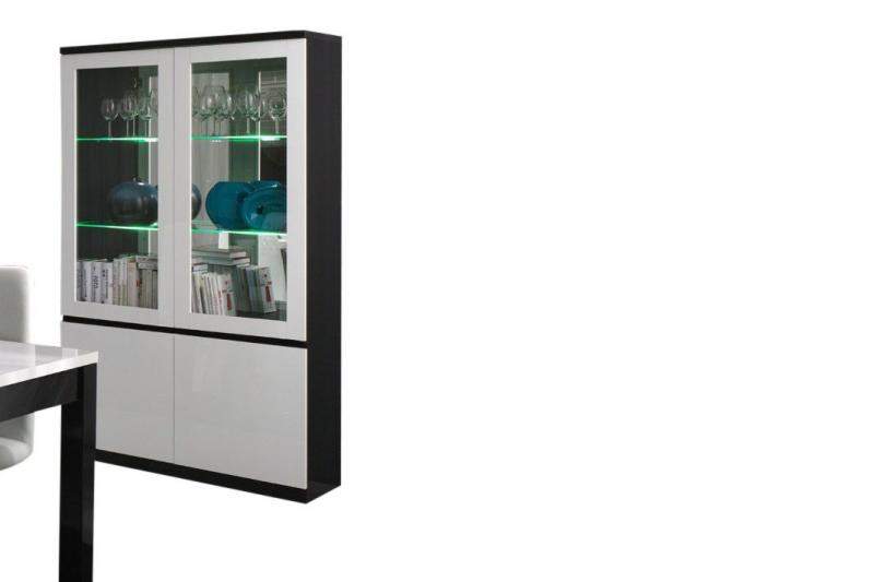 Rilland Vitrinekast Zwart Wit