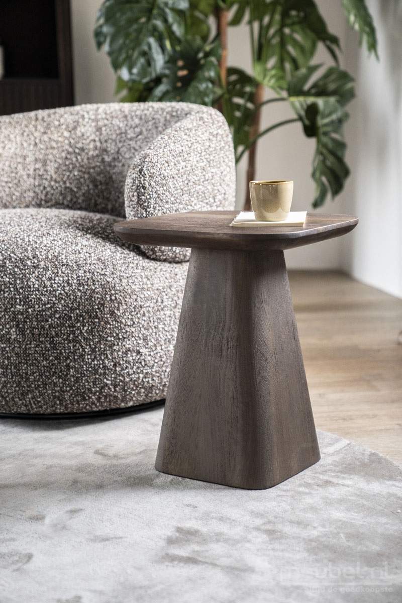 Bijzettafel Aron Vierkant - Bruin - 95763