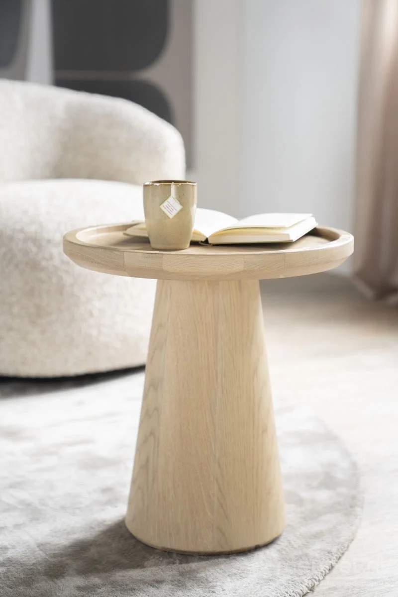 Bijzettafel Leia 46x49cm - Naturel - 96162