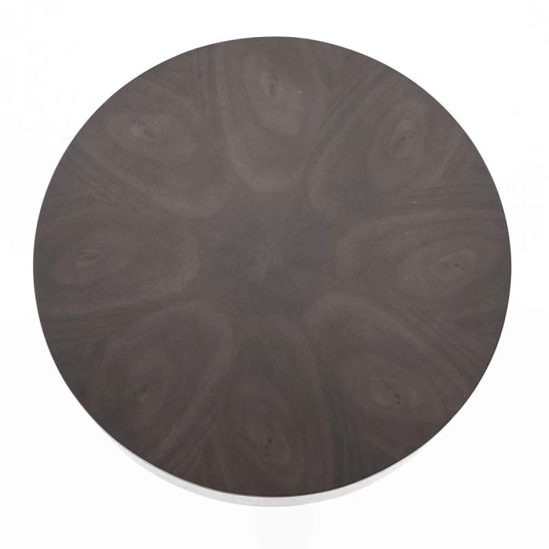 Bijzettafels Bobbie - 45x45x30cm - Zwart/Bruin - 95976