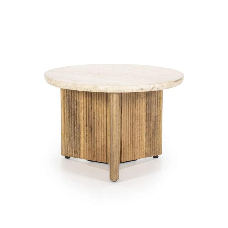 Bijzettafel Sara - 60cm - Beige/Bruin - 95899