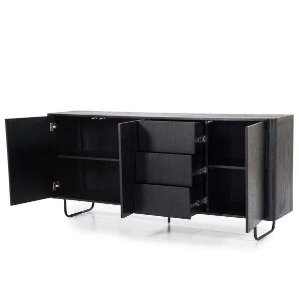 Dressoir James - 180cm - Zwart - 95952