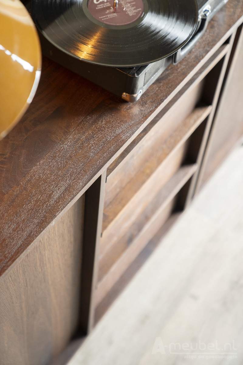 Dressoir Jimmy 3-deurs 3-laden - Bruin - 95866