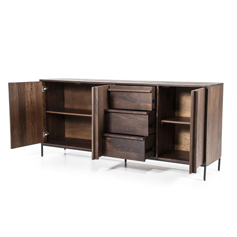 Dressoir Jimmy 3-deurs 3-laden - Bruin - 95866