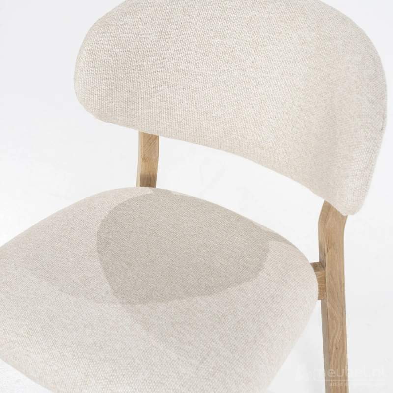 Eetkamerstoel Mikky Naturel hout - Beige Moon - 96174