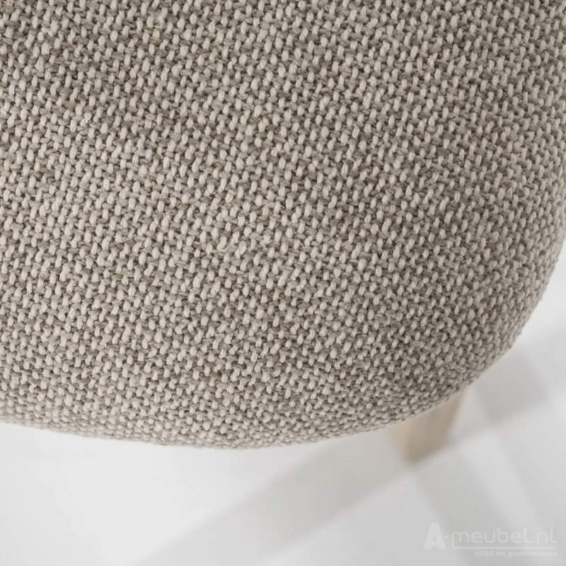 Eetkamerstoel Mikky Naturel hout - Taupe Moon - 96175
