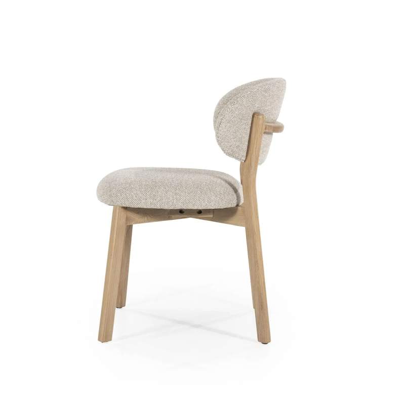 Eetkamerstoel Mikky Naturel hout - Taupe Moon - 96175