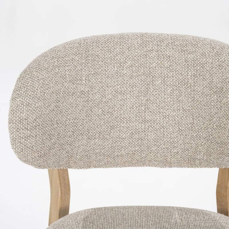 Eetkamerstoel Mikky Naturel hout - Taupe Moon - 96175