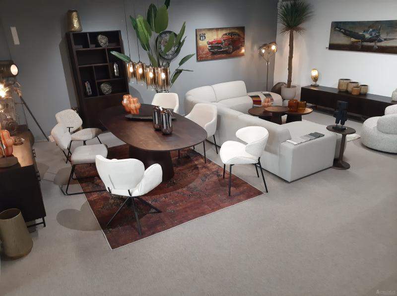 Eettafel Aron ovaal 300x110 - Bruin - 95672