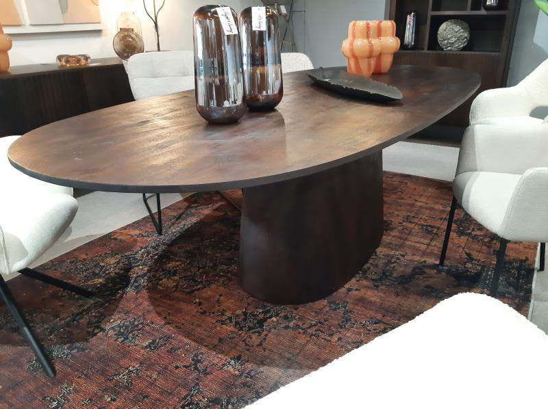 Eettafel Aron ovaal 300x110 - Bruin - 95672