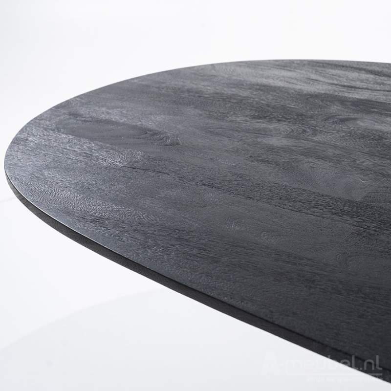 Eettafel Aron ovaal 300x110 - Zwart - 95673