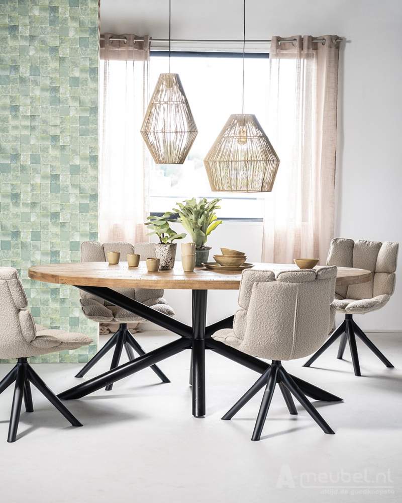 Eettafel Oscar - 200cm - Naturel - 95573