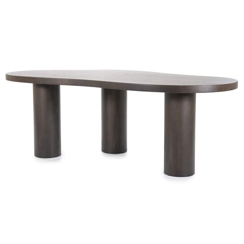 Eettafel Bobbie - 215cm - Zwart/Bruin - 96249