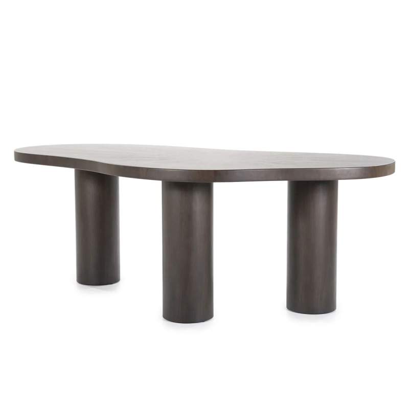 Eettafel Bobbie - 215cm - Zwart/Bruin - 96249