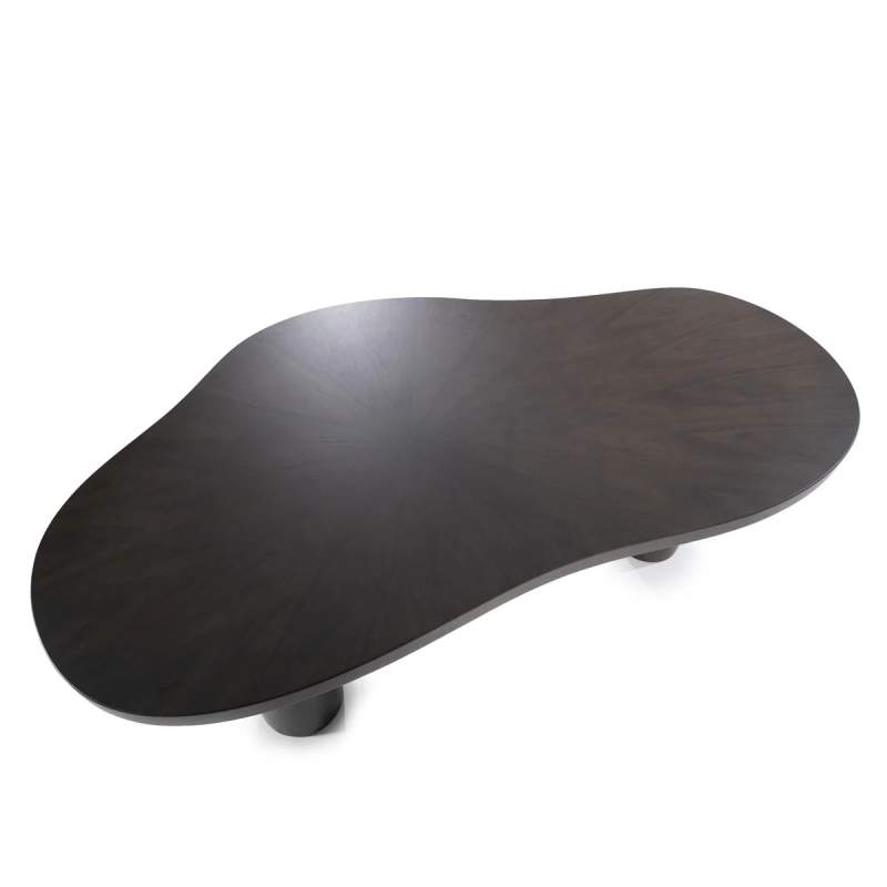 Eettafel Bobbie - 215cm - Zwart/Bruin - 96249