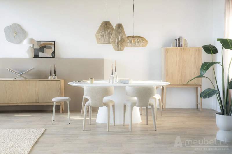 Eettafels Elin - 200x110x76cm - Wit - 95983